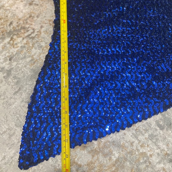 1980s Blue Sequin Sleeveless Blouse by Glenrob Size Medium - Picture 10 of 10